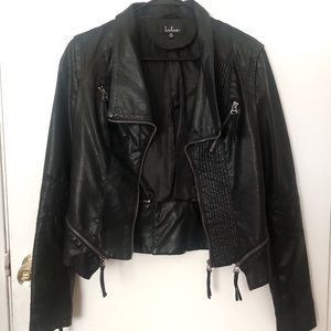 Lulu’s Black Leather Jacket Medium